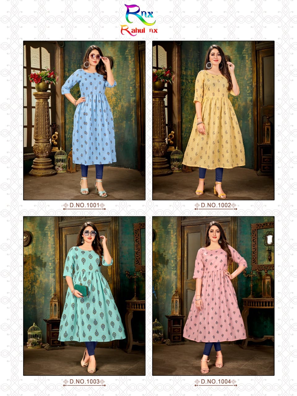 Rnx Maggi Festive Wear Handloom Cotton Printed Anarkali Long Kurti Collection
